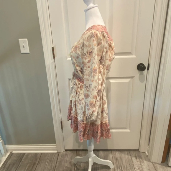 Valiante Floral Cream and Pink Mini Dress - Picture 7 of 12